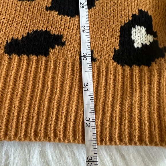 Mint Julep Boutique Oversized Turtleneck Leopard Sweater Dress Size Small - Picture 6 of 9